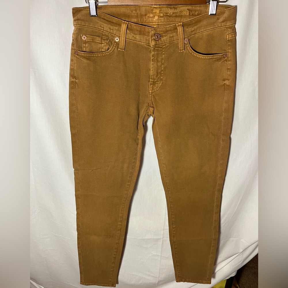 7 for all mankind Roxanne skinny jeans Camel Brown/Tan size 27